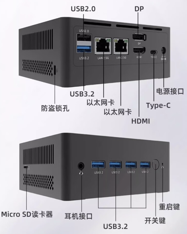 2元】bestcom商用电脑_bestcom n100 pro ii 迷你台式机 黑色(n100,核