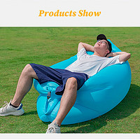 格术 充气沙发音乐节装备露营气垫床户外躺椅便携自动懒人空气沙发床橙