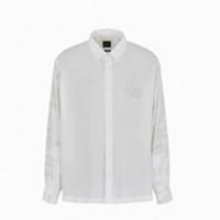 Armani Exchange 男士长袖衬衫 3DZC11ZNRNZ-240199 白色 L