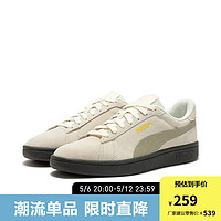 彪马（PUMA） 男女同款复古休闲板鞋 SMASH 3.0 390984 米白色-桦树绿-梨黄色-07 42