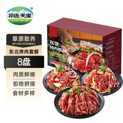 QI LIAN TIAN BAO 祁连天宝 东北烤肉新鲜牛肉8种烤肉1200g