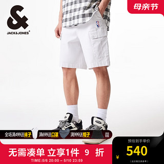 杰克·琼斯（JACK&JONES）夏季NBA联名篮网队宽松舒适工装运动风短裤五分裤224215002 云雾灰A41 云雾灰A41 180/84A/LR