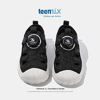 天美意（TEENMIX）天美意儿童运动鞋2024夏季女童透气网鞋子宝宝溯溪鞋中大童潮 黑色 单层  28码