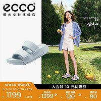 ecco 爱步 厚底拖鞋女 春夏新款一字凉拖鞋沙滩鞋休闲鞋 科摩206663