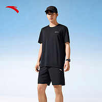 ANTA 安踏 速干套装男运动两件套夏季透气吸湿T恤短袖短裤跑步训练服