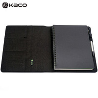 KACO 文采 爱乐A5笔记本套装 商务礼品会议记录名片收纳简约创意套装 黑色