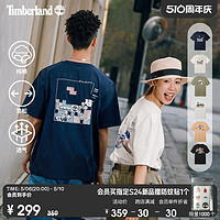 Timberland 男女同款短袖T恤24夏休闲透气印花款宽松|A66BB