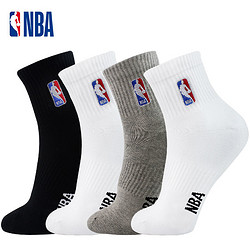 NBA 男士中筒运动袜子男款棉舒适吸汗透气时尚潮流篮球跑步袜