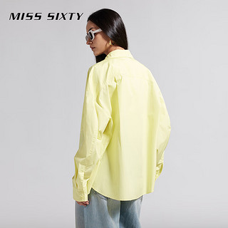 MISS SIXTY2024夏季衬衫女运动休闲风百搭上衣纯色长袖简约 黄色 XS