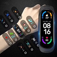 【高清彩屏】运动智能手表男女血压心率睡眠计步彩屏蓝牙腕表  iOS 安卓通用 典雅黑【自定义表盘+音乐控制+天气显示】