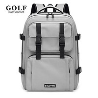 GOLF 高爾夫 雙肩包休閑旅行包防潑水通勤包 款式6-暮云灰（贈單肩包）