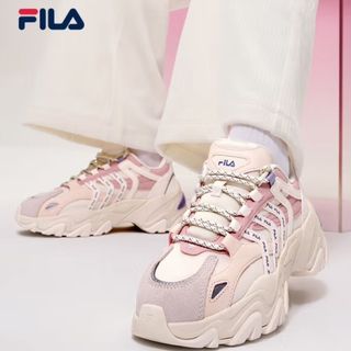 FILA 斐乐 鱼刺2代老爹鞋女鞋反光休闲鞋时尚复古厚底增高鞋运动鞋
