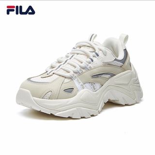FILA 斐乐 鱼刺2代老爹鞋女鞋反光休闲鞋时尚复古厚底增高鞋运动鞋