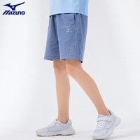 美津浓(MIZUNO)儿童夏季运动短裤2024中大男童透气速干五分裤子 灰蓝色 160cm