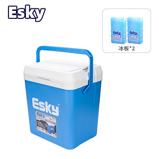 Esky 爱斯基 26L天蓝车载家用保温箱冷藏箱便携户外小冰箱保鲜箱钓鱼箱附2冰板