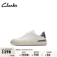 Clarks 其乐 型格系列24男款小白鞋街头潮流运动鞋休闲滑板鞋 白色 261767267 42