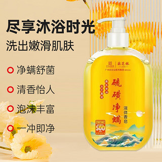 白云山 硫磺净螨液体香皂400ml*2瓶（无概率券）