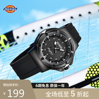 Dickies手表男女款潮流撞色石英表夜光时尚运动腕表CL-558 黑色