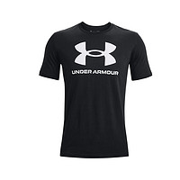 安德玛 UA男士 Sportstyle Logo短袖T恤1370862 黑色001 XL