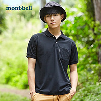 mont·bell montbell日本户外春夏新款休闲商务POLO衫男舒适防皱速干短袖翻领T恤 BK/黑色