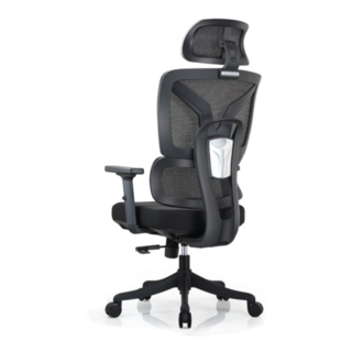 F181 人体工学椅 海绵座垫+2D扶手+3D腰托-黑升级版
