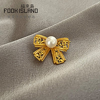 FOOK ISLAND/福来岛 福来岛黄金吊坠足金999复古花丝蝴蝶结胸针古法金黄金首饰新款女