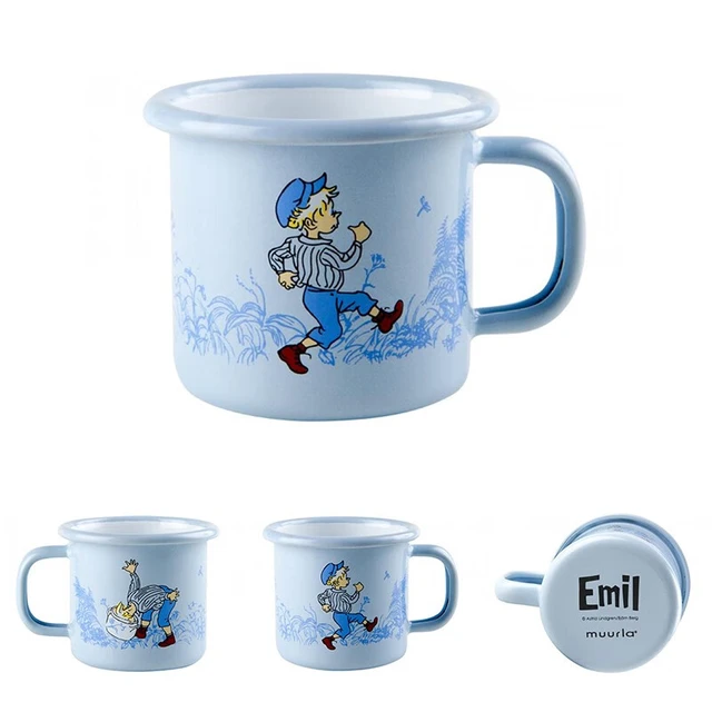 Muurla芬兰muurla搪瓷杯Moomin姆明珐琅浓缩咖啡杯儿童杯子150ml Emil系列 蓝色 150ml