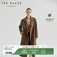 Ted Baker秋冬女士羊毛呢大衣美拉德英伦风外套C34007 驼色 2