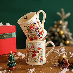 舍里 圣诞杯子陶瓷马克杯女生圣诞节礼物伴手礼情侣水杯家用咖啡杯