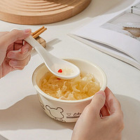 88VIP：竹木本记 陶瓷碗饭碗面碗小碗釉下彩家用餐具4.7英寸宽边碗小熊