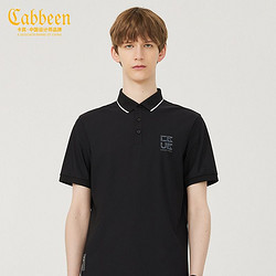 Cabbeen 卡宾 男装字母印花polo衫夏季款休闲时尚短袖简约通勤B