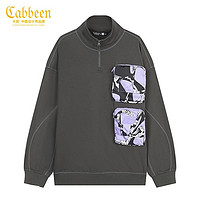 百亿补贴：Cabbeen 卡宾 商场同款卡宾男装半高领卫衣3221164018拉链口袋包潮流W