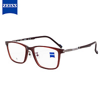 ZEISS 蔡司 眼镜框男全框ZS22712LB钛镜架601水晶勃艮第色M款+蔡司防蓝光1.6