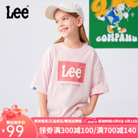 李 Lee儿童短袖t恤2024夏季新款童装休闲百搭印花男童女童上衣打底衫