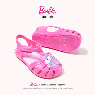 芭比童鞋夏季儿童凉鞋女童包头果冻鞋小童水晶凉鞋DA6332