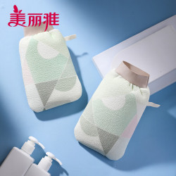 美丽雅 搓澡巾搓澡双面细砂男女士洗澡巾家用搓后背泥手套