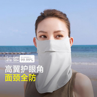 面罩口罩夏女骑车透气防紫外线护脸面罩防晒遮阳口罩 高级灰