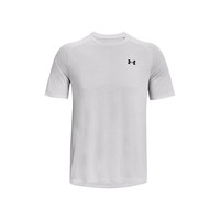 安德玛(Under Armour)UA 男子训练运动健身短袖T恤紧身衣 1377843 014白灰色 L