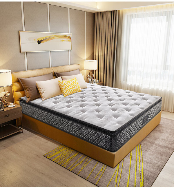 rucci)乳胶床垫 抑菌防螨软硬双面两用双人独立袋装弹簧垫子 银离子