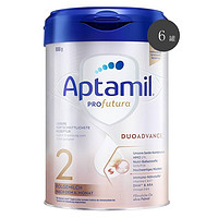 Aptamil 愛他美 白金版 嬰幼兒配方奶粉 2段 800g*6罐裝