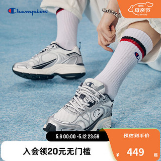 Champion冠军运动鞋2024春夏男金属色休闲鞋Champ Roaming 1跑鞋 银色(款) 39