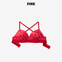 VICTORIA'S SECRET PINK 无钢圈时尚舒适文胸胸罩女士内衣 5UNC红色LOGO-多款式可选