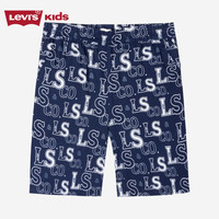 LEVI'S李维斯童装大小男童短裤夏季儿童舒适休闲裤子  深靛蓝