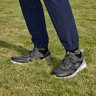 斯凯奇（Skechers）男士运动跑步鞋透气运动舒适休闲鞋时尚轻便慢跑鞋 CCLM炭灰色/柠檬色 42.5