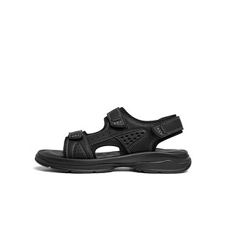 红蜻蜓沙滩鞋2024夏季男鞋魔术贴运动户外休闲凉鞋 WTT24053黑色43