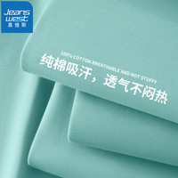 真维斯（JEANSWEST）纯棉短袖t恤男夏季2024宽松圆领半袖基础款百搭打底衫 豆绿色 L(105-110斤)