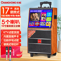 CHANGHONG 长虹 户外广场舞音响带显示屏k歌话筒大音量便携式蓝牙拉杆音箱