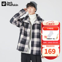Jack Wolfskin狼爪抓绒衣男款春季户外防风保暖舒适抓绒外套5722071 8602/珍珠白格纹 L 180/100A