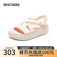 斯凯奇（Skechers）女士休闲凉鞋114783 乳白色/OFWT 40