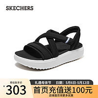 斯凯奇（Skechers）女士休闲凉鞋114783 黑色/BLK 37